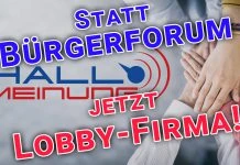HALLO MEINUNG verliert Gemeinnützigkeit: Statt Bürgerforum jetzt GmbH für freies Denken und politische Einflussnahme HALLO MEINUNG verliert Gemeinnützigkeit - Bürgerforum wird GmbH für freies Denken und politische Einflussnahme - Peter Weber - Lobby